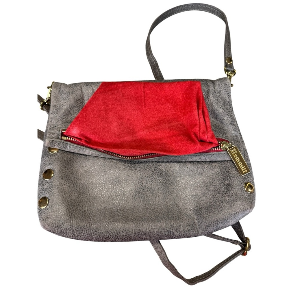 Hammitt VIP Medium Luxury Pewter Leather Crossbody Shoulder Bag - Picture 7 of 15